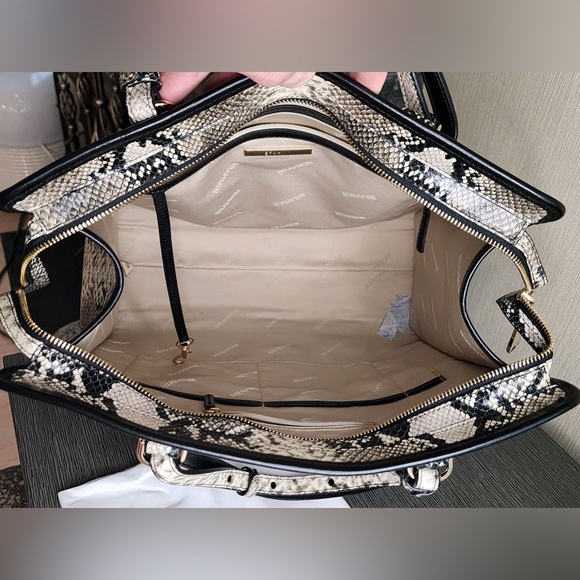 Brahmin Tia of Caviar Felix, Most Luxurious Italian Python Embossed Lthr Tote - Picture 15 of 16